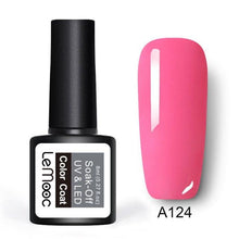 Load image into Gallery viewer, LEMOOC  8ml Gel Nail Polish Pure Colors Nail Gel 25 Colors Soak Off UV Gel  Nail Art Manicure Nail Lacquer Black Gel Polish
