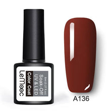Load image into Gallery viewer, LEMOOC  8ml Gel Nail Polish Pure Colors Nail Gel 25 Colors Soak Off UV Gel  Nail Art Manicure Nail Lacquer Black Gel Polish
