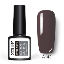 Load image into Gallery viewer, LEMOOC  8ml Gel Nail Polish Pure Colors Nail Gel 25 Colors Soak Off UV Gel  Nail Art Manicure Nail Lacquer Black Gel Polish
