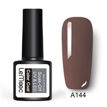 Load image into Gallery viewer, LEMOOC  8ml Gel Nail Polish Pure Colors Nail Gel 25 Colors Soak Off UV Gel  Nail Art Manicure Nail Lacquer Black Gel Polish
