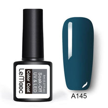 Load image into Gallery viewer, LEMOOC  8ml Gel Nail Polish Pure Colors Nail Gel 25 Colors Soak Off UV Gel  Nail Art Manicure Nail Lacquer Black Gel Polish
