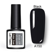 Load image into Gallery viewer, LEMOOC  8ml Gel Nail Polish Pure Colors Nail Gel 25 Colors Soak Off UV Gel  Nail Art Manicure Nail Lacquer Black Gel Polish
