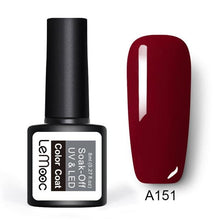 Load image into Gallery viewer, LEMOOC  8ml Gel Nail Polish Pure Colors Nail Gel 25 Colors Soak Off UV Gel  Nail Art Manicure Nail Lacquer Black Gel Polish

