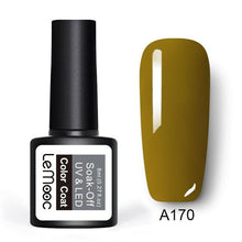 Load image into Gallery viewer, LEMOOC  8ml Gel Nail Polish Pure Colors Nail Gel 25 Colors Soak Off UV Gel  Nail Art Manicure Nail Lacquer Black Gel Polish
