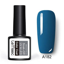 Load image into Gallery viewer, LEMOOC  8ml Gel Nail Polish Pure Colors Nail Gel 25 Colors Soak Off UV Gel  Nail Art Manicure Nail Lacquer Black Gel Polish
