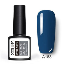 Load image into Gallery viewer, LEMOOC  8ml Gel Nail Polish Pure Colors Nail Gel 25 Colors Soak Off UV Gel  Nail Art Manicure Nail Lacquer Black Gel Polish
