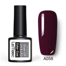 Load image into Gallery viewer, LEMOOC Gel Nail Polish 186 Pure Colors 8ml Soak Off UV Gel Nail Gel Polish Cosmetics Nail Art Manicure Nails Gel Polish
