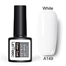 Load image into Gallery viewer, LEMOOC Gel Nail Polish 186 Pure Colors 8ml Soak Off UV Gel Nail Gel Polish Cosmetics Nail Art Manicure Nails Gel Polish
