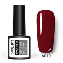 Load image into Gallery viewer, LEMOOC Gel Nail Polish 186 Pure Colors 8ml Soak Off UV Gel Nail Gel Polish Cosmetics Nail Art Manicure Nails Gel Polish
