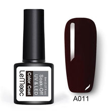 Load image into Gallery viewer, LEMOOC Gel Nail Polish 186 Pure Colors 8ml Soak Off UV Gel Nail Gel Polish Cosmetics Nail Art Manicure Nails Gel Polish
