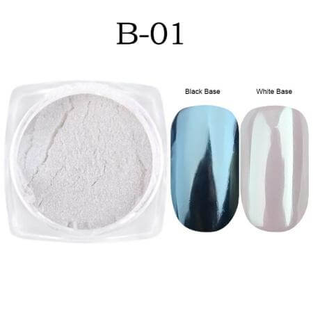 Full Beauty 1 Box Nail Glitter Mirror Pearl Powder Polishing For Nail Decoration Shell Nail Art Chrome Pigment Dust CHB01/02/03