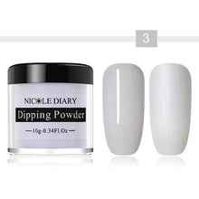 Load image into Gallery viewer, NICOLE DIARY 10ml Dipping French Powder Dip Glitter Without Lamp Cure Gradient Base Top Activator Liquid Nail Art Decorations
