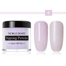 Load image into Gallery viewer, NICOLE DIARY 10ml Dipping French Powder Dip Glitter Without Lamp Cure Gradient Base Top Activator Liquid Nail Art Decorations
