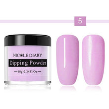 Load image into Gallery viewer, NICOLE DIARY 10ml Dipping French Powder Dip Glitter Without Lamp Cure Gradient Base Top Activator Liquid Nail Art Decorations
