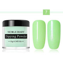 Load image into Gallery viewer, NICOLE DIARY 10ml Dipping French Powder Dip Glitter Without Lamp Cure Gradient Base Top Activator Liquid Nail Art Decorations
