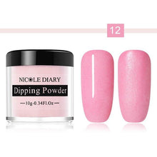 Load image into Gallery viewer, NICOLE DIARY 10ml Dipping French Powder Dip Glitter Without Lamp Cure Gradient Base Top Activator Liquid Nail Art Decorations
