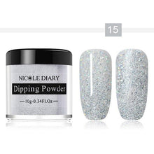Load image into Gallery viewer, NICOLE DIARY 10ml Dipping French Powder Dip Glitter Without Lamp Cure Gradient Base Top Activator Liquid Nail Art Decorations
