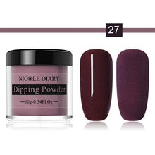 Load image into Gallery viewer, NICOLE DIARY 10ml Dipping French Powder Dip Glitter Without Lamp Cure Gradient Base Top Activator Liquid Nail Art Decorations

