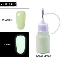 Load image into Gallery viewer, Modelones 9g Neon Phosphor Glitter Nail Powder Luminous Pigment Dust Glitter DIY Nail Art Fluorescent Glitter Powder Decorations
