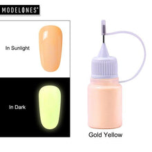 Load image into Gallery viewer, Modelones 9g Neon Phosphor Glitter Nail Powder Luminous Pigment Dust Glitter DIY Nail Art Fluorescent Glitter Powder Decorations
