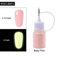 Load image into Gallery viewer, Modelones 9g Neon Phosphor Glitter Nail Powder Luminous Pigment Dust Glitter DIY Nail Art Fluorescent Glitter Powder Decorations
